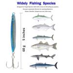 Navicatch Saltwater Fishing Lures Fishing Jigs Fishing Spoons for Striped bass, Pompano, Spanish Mackerel，Bluefish,Metal Jigging,Surf Fishing Jig, Multi-Color: Silver, Blue, Pink 3pcs. 2 1/8oz