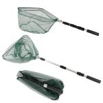 Triangular Fishing Net with Telescoping Pole Handle, Fishing Landing Net for Fishing & Camping, Handle Extend 18-36 Inches