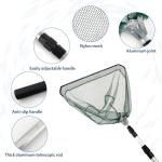 Triangular Fishing Net with Telescoping Pole Handle, Fishing Landing Net for Fishing & Camping, Handle Extend 18-36 Inches