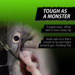 Heavyweight Catfish Hooks - Offset Octopus Circle Hooks - 25 Pack (8/0)