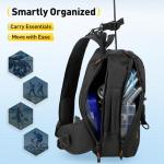 yuzhiyuan Fishing Sling Bag with Rod Strap, Small Fishing Bag Portable & Lightweight, Fish Small Tackle bag – Fits Tackle Boxes & Gear,Move Freely, Cast Smoothly - Fishing Gifts for Men