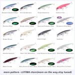 LITTMA California Surf Fishing Lures Saltwater Jerkbait Crankbait Surf Minnow 110 - Metallic Sardine Super Glow & Pearl Pink Belly Glow Lures for Halibut & Striper Fishing