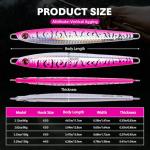 Goture Fishing Jigs,60g 80g 100g 150g Vertical Jig Saltwater Freshwater, Jig Fishing Lures with Double Assist Hooks, Speed Fast Fall Jigs Jigging Spoon Lures, Gifts for Men