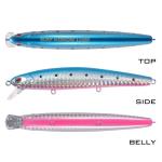 LITTMA California Surf Fishing Lures Saltwater Jerkbait Crankbait Surf Minnow 110 - Metallic Sardine Super Glow & Pearl Pink Belly Glow Lures for Halibut & Striper Fishing