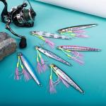 Goture Fishing Jigs,60g 80g 100g 150g Vertical Jig Saltwater Freshwater, Jig Fishing Lures with Double Assist Hooks, Speed Fast Fall Jigs Jigging Spoon Lures, Gifts for Men