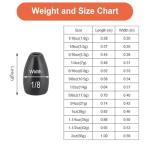 Fishfun 12Pcs Tungsten Flipping Fishing Weights, Sizes Engraved Worm Sinkers for Bass Fishing, 1/4oz, Black Anodized