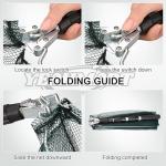 Yeahmart Fishing Net Minnow Nets with Aluminum Collapsible Telescopic Fishing Pole Handle and Nylon Mesh, Small Fishing Landing Net for Saltwater Freshwater, Extends to 51 inch (3 Sectional Handle)