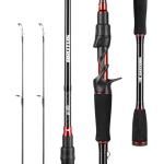 KastKing Brutus Spinning Rods & Casting Fishing Rods, IM6 Graphite Blanks, 2-Piece Rods with Extra Tip Section, PTS Power Transition System, No-Slip Grip, Hook Keeper