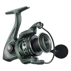HAUT TON AS Fishing Reels Saltwater Freshwater Spinning Reel, 2000/3000/4000/5000 3+1 Stainless Steel Bearing Casting Inshore Fishing, 22Lbs Max Drag, 5.2:1 Gear Ratio, Surf Fishing Reel (AS, 4000)