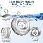 Shimeyao 18 Pieces Disc Sinkers Fishing Weights No Roll Disc Fishing Sinkers Weights for Saltwater Trolling Surf Tackle(4oz)