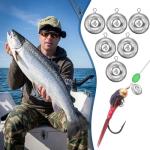 Shimeyao 18 Pieces Disc Sinkers Fishing Weights No Roll Disc Fishing Sinkers Weights for Saltwater Trolling Surf Tackle(4oz)