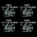 HAUT TON AS Fishing Reels Saltwater Freshwater Spinning Reel, 2000/3000/4000/5000 3+1 Stainless Steel Bearing Casting Inshore Fishing, 22Lbs Max Drag, 5.2:1 Gear Ratio, Surf Fishing Reel (AS, 4000)