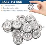 Shimeyao 18 Pieces Disc Sinkers Fishing Weights No Roll Disc Fishing Sinkers Weights for Saltwater Trolling Surf Tackle(4oz)
