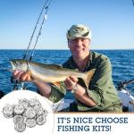 Shimeyao 18 Pieces Disc Sinkers Fishing Weights No Roll Disc Fishing Sinkers Weights for Saltwater Trolling Surf Tackle(4oz)