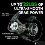 HAUT TON AS Fishing Reels Saltwater Freshwater Spinning Reel, 2000/3000/4000/5000 3+1 Stainless Steel Bearing Casting Inshore Fishing, 22Lbs Max Drag, 5.2:1 Gear Ratio, Surf Fishing Reel (AS, 4000)