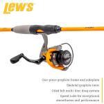 Lew’s Hypersonic Spinning Reel and Fishing Rod Combo, 7-Foot Med Power Fast Action IM6 Graphite Rod, Size 300 Reel, 5.1:1 Gear Ratio, Orange/Gray