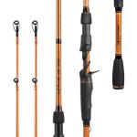 KastKing Lethal Blaze Twin-Tip Fishing Rods, IM6 Graphite Blanks Casting & Spinning Rods, 2-Piece Rod with Extra Tip, PTS Power Transition System, Ideal for Bass, Freshwater & Inshore Fishing