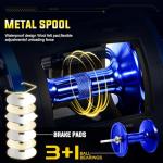 Sougayilang Trolling Reel & Conventional Fishing Reel - Saltwater Level Wind Reel with Smooth Drag, Heavy Duty Boat & Ocean Fishing Reel for Sea Bass, Grouper, Salmon- LDT30-Left Handed