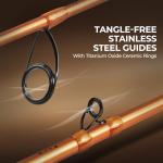 KastKing Lethal Blaze Twin-Tip Fishing Rods, IM6 Graphite Blanks Casting & Spinning Rods, 2-Piece Rod with Extra Tip, PTS Power Transition System, Ideal for Bass, Freshwater & Inshore Fishing