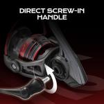 Handing M1 Elite Spinning Reels Freshwater Spinning Fishing Reel 8.82 Lbs Max Drag Slow Oscillation System Freshwater Fishing Reels Screw-in Handle 5.2:1 Gear Ratio 9+1 Stainless BB Size 1000