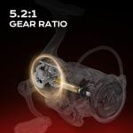 Handing M1 Elite Spinning Reels Freshwater Spinning Fishing Reel 8.82 Lbs Max Drag Slow Oscillation System Freshwater Fishing Reels Screw-in Handle 5.2:1 Gear Ratio 9+1 Stainless BB Size 1000