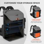 KastKing All Weather Fishing Tackle Backpack with 4 Waterproof Tackle Boxes & Removable Rod Holders,Waterproof ArmorShield Fabric Fishing Bag Storage Fishing Gear