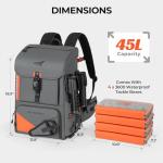 KastKing All Weather Fishing Tackle Backpack with 4 Waterproof Tackle Boxes & Removable Rod Holders,Waterproof ArmorShield Fabric Fishing Bag Storage Fishing Gear