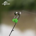 CASVEXO 4 Pack Fishing Rod Holder, Aluminum Fishing Pole Holder for Ground, Rod Holders for Bank Fishing, Double Spike Support, 4 Free Alarm Bells