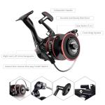 Upgraded Fishing Pole Kit, Carbon Fiber Telescopic Fishing Rod and Reel Combo with Spinning Reel, Line, Bionic Bait, Hooks and Carrier Bag, Fishing Gear Set for Beginner Adults (Golden 6.89FT/2.1M)