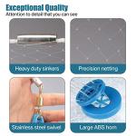 Yeahmart American Saltwater Fishing Cast Net for Bait Trap Fish 4ft Radius Casting Nets with Heavy Duty Real Zinc Sinker Weights, 3/8inch Mesh Size