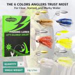 FONMANG 6pcs Fishing Lures Spinner baits for Freshwater and Saltwater,2026 New Bass Fishing Lure Also for Trout Crappie Salmon Walleye
