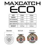 M MAXIMUMCATCH Maxcatch ECO Large Arbor Fly Fishing Reel (3/4wt 5/6wt 7/8wt) and Pre-Loaded Fly Reel with Line Combo (Brook Trout Fly Reel Loaded Moss Green Line, 3/4 Weight)