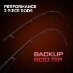 KastKing Brutus Spinning Rods & Casting Fishing Rods, IM6 Graphite Blanks, 2-Piece Rods with Extra Tip Section, PTS Power Transition System, No-Slip Grip, Hook Keeper