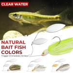 MadBite by KastKing Spinnerbait Fishing Lures, Clear Water Color Kits, 1/2 oz, Colorado & Willow, 4 pcs