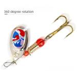 KINGFOREST 12pcs Fishing Lures Spinnerbait for Bass Trout Salmon Walleye Hard Metal Spinner Baits Kit with Tackle Box