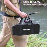 OLOLYAP Fishing Pole Combo 2PCS Telescopic Fishing Rod and Aluminum Reel Combos with Carrier Bag Sea Saltwater Freshwater Fishing Rod Reel Kits