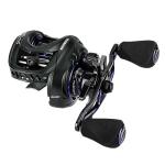 KastKing MegaJaws Elite Baitcasting Reels, 7.2:1 Gear Ratio, Left Handed, Black Violet, Shallow Spool, No Flipping Switch