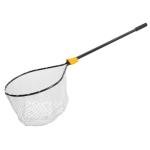 Frabill Conservation Slide Handle Net | Teardrop Hoop Size: 20" X 23" | Sliding Handle: 36" | Netting: Tangle-Free Micromesh | Net Depth: 13",Black/Yellow