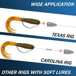 Dr.Fish 50 Pack Bullet Fishing Sinkers Worm Weights Lead Fishing Weights Bass Fishing Sinker Freshwater Texas Carolina Rig Punch Shot 1/4oz