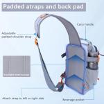 VKVXCLON Fishing Backpack Tackle Storage Bag with 2 Tackle Boxes,Lightweight Outdoor Water-Resistant Fishing Shoulder Bag with Rod Holder-Store Fishing Gear for Fishing(Grey)