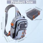 VKVXCLON Fishing Backpack Tackle Storage Bag with 2 Tackle Boxes,Lightweight Outdoor Water-Resistant Fishing Shoulder Bag with Rod Holder-Store Fishing Gear for Fishing(Grey)