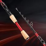 EOW XPEDITE LITE Portable Telescopic Fishing Rods & Combo, Spinning & Casting Fishing Poles, 24T Carbon Rod Blanks, Solid Carbon Tip, Split Cork Grips, Travel Rod, Combos with 5+1BB Spinning Reel
