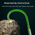 Dyxssm Small Fishing Hooks with Line Tiny Fishing Hook on Nylon Fishing Line (Pack of 20) (Type-B: Green, 6#)