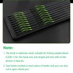 Dyxssm Small Fishing Hooks with Line Tiny Fishing Hook on Nylon Fishing Line (Pack of 20) (Type-B: Green, 6#)