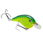 Strike King (HCCMJ-476) Chick Magnet Jr. Crankbait Fishing Lure, Color 476 - Chartreuse with Blue/Black Splatterback, 1/4 oz, Dives 4-6 Feet, Premium Hooks