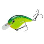 Strike King (HCCMJ-476) Chick Magnet Jr. Crankbait Fishing Lure, Color 476 - Chartreuse with Blue/Black Splatterback, 1/4 oz, Dives 4-6 Feet, Premium Hooks