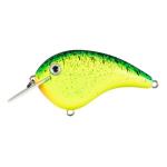 Strike King (HCCMJ-476) Chick Magnet Jr. Crankbait Fishing Lure, Color 476 - Chartreuse with Blue/Black Splatterback, 1/4 oz, Dives 4-6 Feet, Premium Hooks