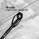 Fiblink Fishing Trolling Rod 2 Piece Saltwater Offshore Big Name Heavy Duty Conventional Boat Fishing Pole (7',30-50lbs)