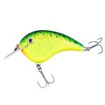 Strike King (HCCMJ-476) Chick Magnet Jr. Crankbait Fishing Lure, Color 476 - Chartreuse with Blue/Black Splatterback, 1/4 oz, Dives 4-6 Feet, Premium Hooks