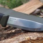 Morakniv Companion Carbon Steel Fixed-Blade Knife with Sheath, 4.1 Inch, Military Green